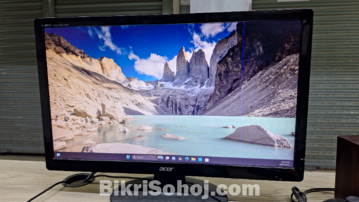 Desktop with monitor